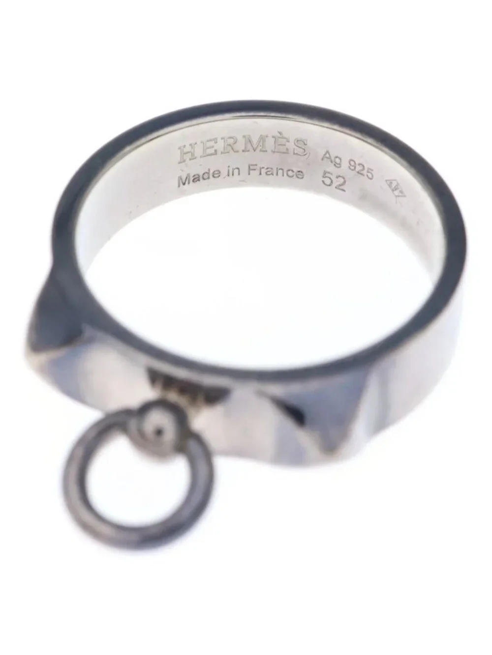 Hermes Collier de Ring Gunmetal Silver